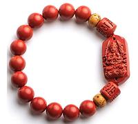 Bracelet Cinabre Naturel Feng Shui Richesse Bracelet Naturel Violet Cinabre Amulette Perles Bracelet Cristal Guérison Conjurer Les Esprits Maléfiques Prospérité Minerai Brut Attirer L'argent Chanceux