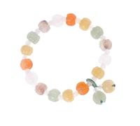 Bracelet citrouille en jade, bracelet en pierres précieuses naturelles, bracelets de perles pour femmes, bijoux en perles tendance, perles végétales de couleur bonbon, bracelets de perles pour femmes