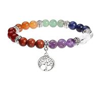 Bracelet CKK7X Femmes 7 Chakra Perles arbre de vie Pendentif charme pour