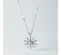 Bracelet clavicule en argent sterling S925 avec zircons, collier tournesol, bracelet pour femme, chaîne à clous d'oreilles, platine, argent 925