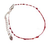 Bracelet/Collier avec Goutte de Sang Rouge Vintage Hip Hop Collier avec Pendentif Croix Punk Accessoires de Banquet pour Bracelet avec Goutte de Sang pour Homme