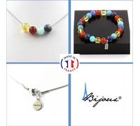 Bracelet Collier Set perles de sodalite + aigue-marine + agate rouge + citrine 8 mm chaîne en acier inoxydable