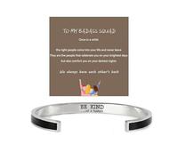 Bracelet coloré de motivation « Remember Who The F You Are » - Bracelet manchette inspirant en acier inoxydable avec message caché gravé - Cadeau idéal pour femme, sœur, amie, Adjustable, Pierre