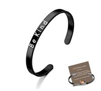 Bracelet coloré de motivation « Remember Who The F You Are » - En acier inoxydable - Message inspirant - Bracelet manchette tendance - Ouverture personnalisée - Bracelet réglable - Cadeau pour femme