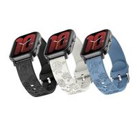 Bracelet Compatible avec Amazfit GTS 4, GTS 4 Mini, 20mm Bracelet étanche en silicone pour le sport, Fleuri Gravé Bracelet pour GTS 4 mini/GTS 3/GTS 2/GTS 2e/GTS 2mini/Bip 3 Pro/Bip 3/Bip U Pro/Bip