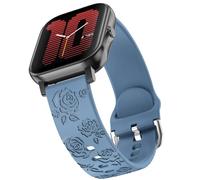 Bracelet Compatible avec Amazfit GTS 4, GTS 4 Mini, 20mm Bracelet étanche en silicone pour le sport, Fleuri Gravé Bracelet pour GTS 4 mini/GTS 3/GTS 2/GTS 2e/GTS 2mini/Bip 3 Pro/Bip 3/Bip U Pro/Bip