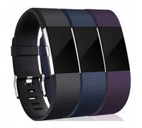 Bracelet compatible avec Fitbit Charge 2, paquet de 3 (S) Black/Blue/Purple