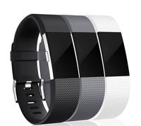 INF Lot de 3 bracelets de rechange compatibles avec Fitbit Charge 2 Sport Watch Band Silicone