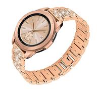 Bracelet compatible avec Fossil Gen 5 Carlyle/Gen 5 Julianna/Gen 5 Garrett HR Bracelet de rechange en métal compatible avec Fossil Gen 5 Bracelet de rechange 22 mm (or rose)