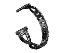 Bracelet compatible avec Fossil Q Smartwatch Band 22 mm - Compatible avec Fossil Gen 4 Gen 3 Explorist HR/Gen 2 Gen 1/Fossil Gen 5 46mm- Bracelet de rechange en métal pour femme (noir)