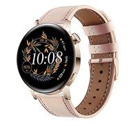 Bracelet Compatible avec Huawei Watch GT 3/GT 2 42mm Cuir Bracelets de Remplacement pour Galaxy Watch 7 6 5 4 44mm 40mm/5 Pro 45mm, 20mm Bracelet Fermoir en Or pour Femme Homme, Rose