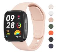 Bracelet Compatible avec la Xiaomi Redmi Watch 3 Femmes Hommes,Bracelet de Remplacement en Silicone Souple pour Xiaomi Redmi Watch 3 Bracelets (Rose)