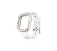 Bracelet compatible Huawei Watch 3 Pro Classic, silicone perforé bicolore, blanc | Couleur: Blanc Blanc