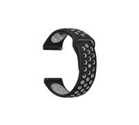 Bracelet compatible Zeblaze GTR 3, perforé, silicone bicolore, anthracite | Couleur: Anthracite Anthracite