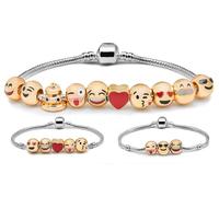 Bracelet composé de breloques émojis : 1 bracelet / 5 breloques