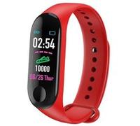 Bracelet Connecté Android iOs Montre Fitness 0.96 Pouce Bluetooth IP67 Rouge YONIS