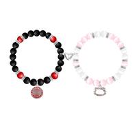 Bracelet Connecté Couple Magnétique avec Cœur, Bracelet en Commun pour Amoureux ou Amitié, Taille Réglable, Bracelets Amitié Fille, Matching Bracelets pour Cadeau à Distance (Chat et Araignée)