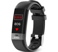 Bracelet connecté ECG électrocardiogramme - Audar EMBi - Cardio, Tensiomètre, Notification d'appels et messages, Ultra fin, Waterproof Noir G