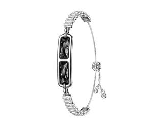 Bracelet Connecté Élégant avec Suivi de la Fréquence Cardiaque et du Sommeil - Diamant Noir & Diamant Blanc, compatible avec RWFIT