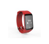 Bracelet Connecté Étanche Ip67 Oled Suivi Sportif Moniteur Cardiaque Sommeil Rouge Yonis