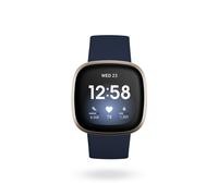 Bracelet connecté Fitbit Versa 3 AMOLED 40 mm GPS - Or et Bleu nuit