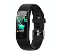 Bracelet Connecté Multifonction Écran Couleur Suivi Santé Sommeil Compatibilité iOS Android Noir YONIS
