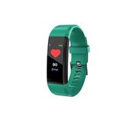 Bracelet Connecté Sport OLED Pedomètre Suivi Fitness Etanche Noir Vert