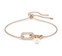 Bracelet Constella, Perle de cristal, Taille ronde, Blanc, Doré à l’or rose 18 carats (750/1000) OS