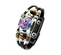 Bracelet Constellation Lumineux, Bracelet Tressé Multicouche Noir Signes Du Zodiaque Pour Hommes Femmes, Symbole D'Astrologie 12 Constellation Capricorne, Gémeaux, Bracelet Lion Bijoux, Verseau, 20