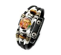Bracelet Constellation Lumineux, Bracelet Tressé Multicouche Noir Signes Du Zodiaque Pour Hommes Femmes, Symbole D'Astrologie 12 Constellation Capricorne, Gémeaux, Bracelet Lion Bijoux, Gémeaux, 2