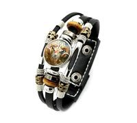 Bracelet Constellation Lumineux, Bracelet Tressé Multicouche Noir Signes du Zodiaque pour Hommes Femmes, Symbole D'Astrologie 12 Constellation Capricorne, Gémeaux, Bracelet Lion Bijoux, Bélier, 20