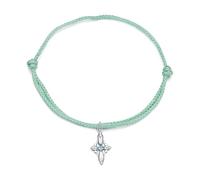 Bracelet cordon à breloques croix céleste, bracelet en argent sterling 925 pour femme