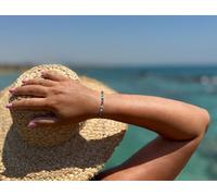 Bracelet cordon avec amazonite et améthyste HE25R3S-LP