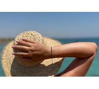 Bracelet cordon avec perles de grenat HE21R3G-BK