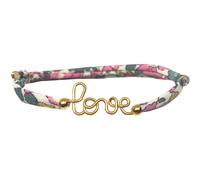 Bracelet cordon liberty Mon petit love jaune (personnalisable)
