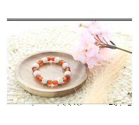 Bracelet cornaline & perles bois