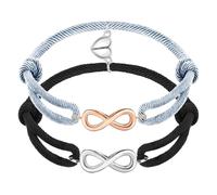 Bracelet Couple - Magnetic Bracelet Couple - Bracelet Couple Infinity，Cadeau de Noël,Bracelet cadeau couple，Bracelet cadeau，hommes femmes amitié famille couple 2pcs (cadeau saint valentin femme)