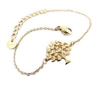 Bracelet créateur Acier 'Arbre de Vie' doré rosé - 15x15 mm [P7932]