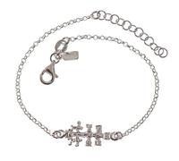 Bracelet Croix Caravaca en Argent Sterling 925 avec une chaîne rolo de 16,5 cm. Maillon de 1,8 mm de large.