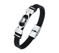 Bracelet Cuir Homme,Bracelet En Cuir Pour Homme Avec 12 Constellations, Bracelets En Cuir Réglables À La Mode, Bijoux Énergétiques Pour Hommes Cancer