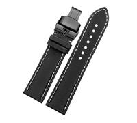 Bracelet cuir nylon fibre étanche, Compatible Avec Tudor Mido Tag Heuer Citizen Seiko Huawei, bracelet toile homme 20mm 21mm 22mm 23mm(Black White Black F,20mm)