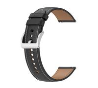 Bracelet Cuir pour Galaxy Watch 3 45mm Huawei Watch GT3 GT2 46mm Noir
