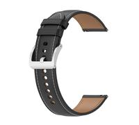 Bracelet Cuir pour Samsung Galaxy Watch 3 45mm pour Huawei Watch GT3 GT2 46mm Noir
