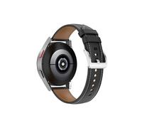 Bracelet Cuir pour Galaxy Watch 4 Watch 3 41mm Huawei Watch GT 3 GT 2 42mm Noir