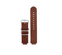 Bracelet cuir rétro avec anneau métallique, type universel, adapté pour Casio, adapté pour G-SHOCK DW5600, GW-B5600, GWM5610(Dark brown-steel)