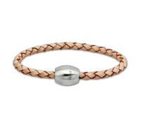 Bracelet Cuir Silberdream 19cm Naturel Avec Fermoir Acier Inoxydable Ls1491