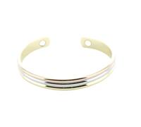 Bracelet cuivre avec Aimants Jonc arrondi 3 métaux