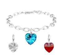 Bracelet cœur par SC Crystal® et 2 charms