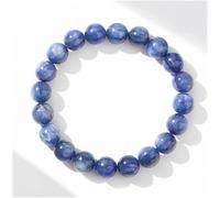 Bracelet cyanite Pierre précieuse bleue Cristal Perle ronde extensible Perles rondes, pierre