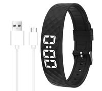 Bracelet d’Alarme Vibrante Silencieuse avec 8 Alarmes Programmables | Montre Réveil à Vibration pour Rappels Médicaments, Travail, Sport, Sommeil, Bracelet Réglable Homme Femme Senior